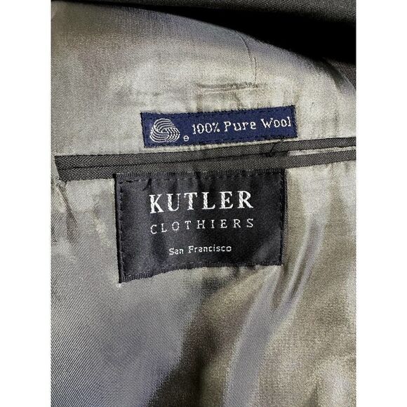 Burberrys 100% Wool Single Breasted Gray Suit Jacket Blazer - Picture 8 of 9